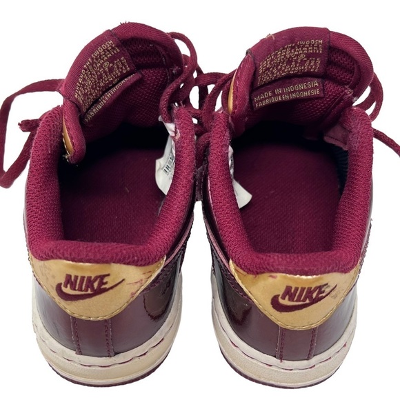 Y2K Nike Air Force 1 Low GS Iron Man Red Metallic Gold Sneakers Child Sz 9 Team - Picture 8 of 15